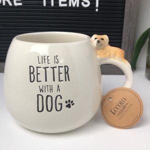 NEW Life is better with a dog mug